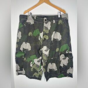 Vintage G-Unit Cargo Jean Shorts Mens Size 40 x 14 Camo Y2K Denim Baggy Hip Hop